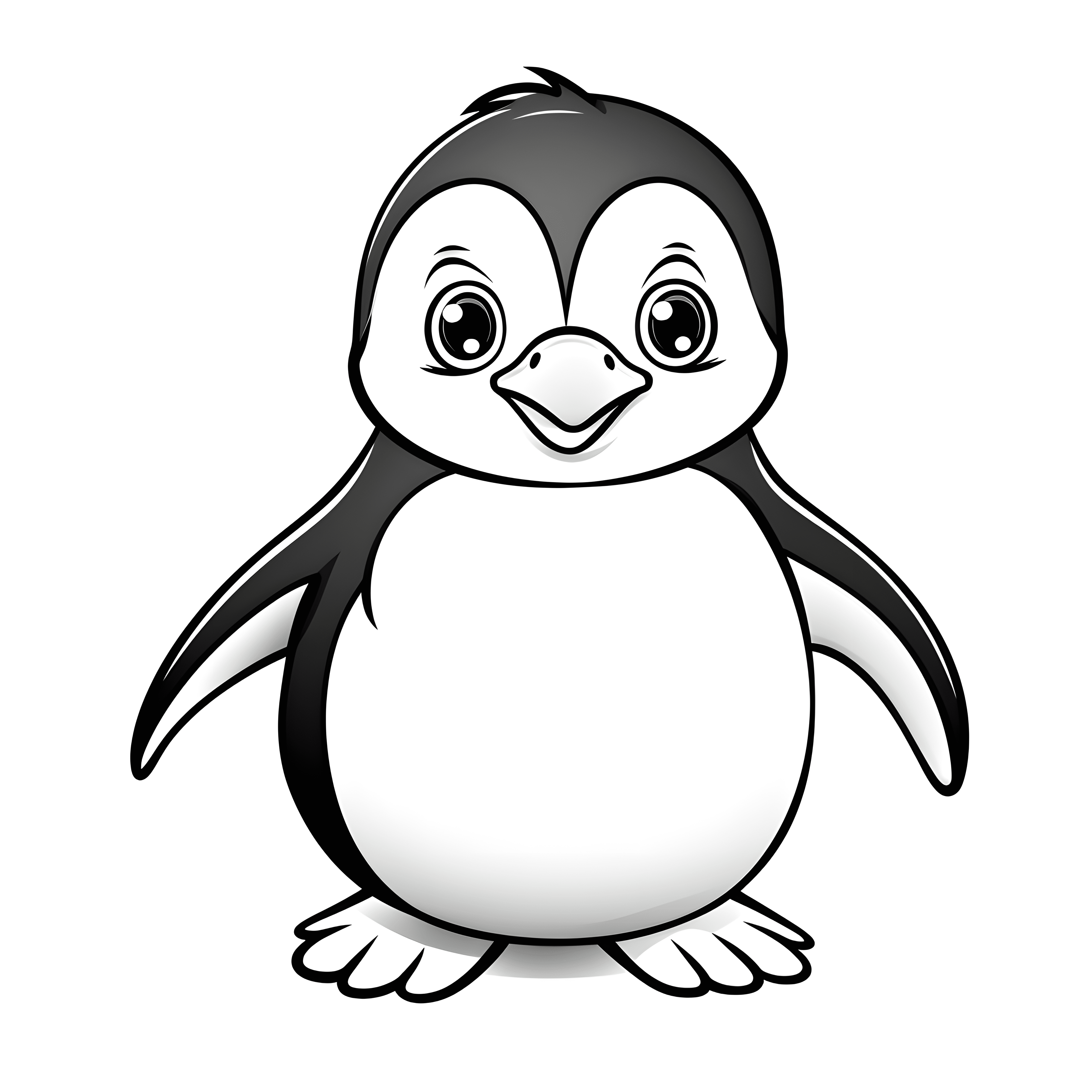 Ein einfacher Cartoon-Pinguin