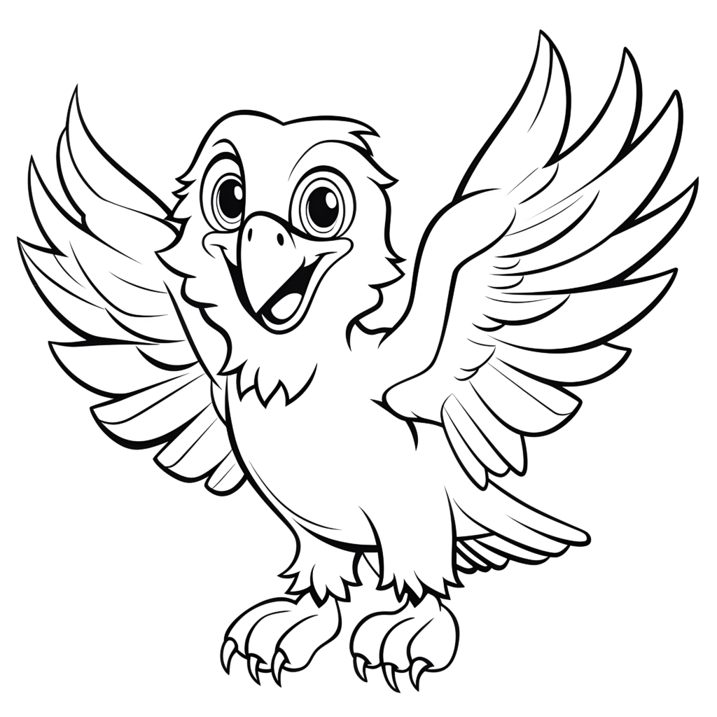 Eine süße fliegende Adler-Illustration