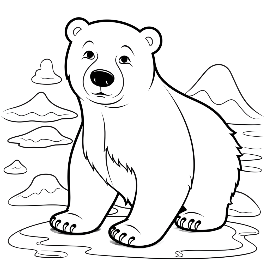 Ein sehr einfacher Cartoon-Eisbär