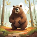 Ein Bär im Wald hat Hunger