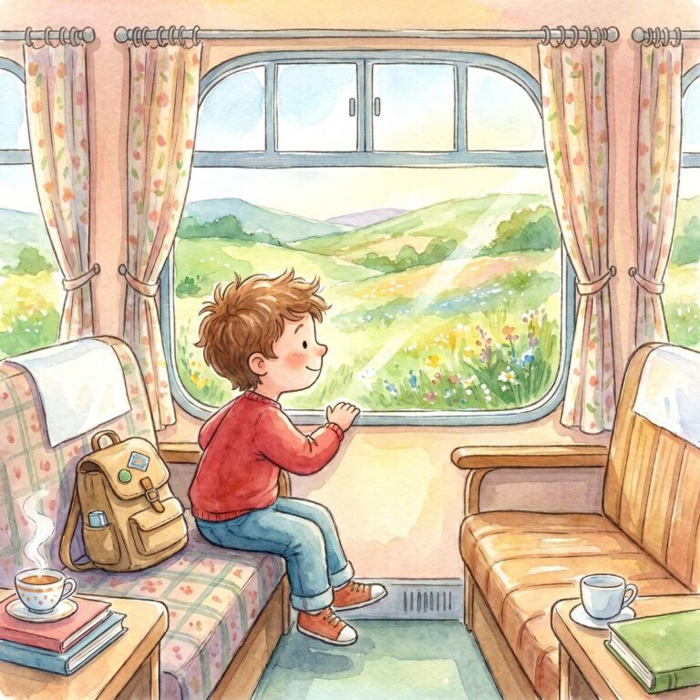 Jonte fährt mit dem Zug